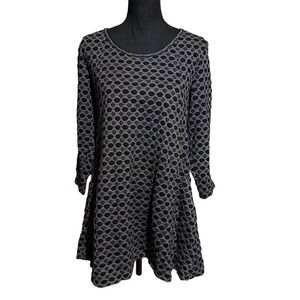 APT Designs Textured Knit Retro Tunic Sweater Dress Women's S/M